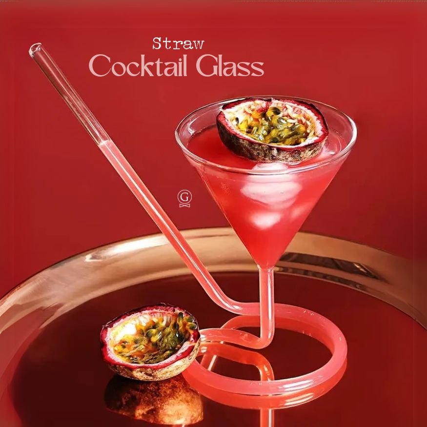 Straw Cocktail Glass