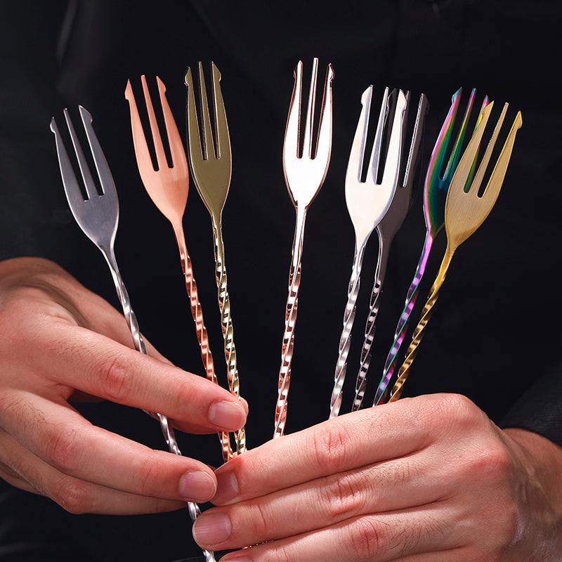 Bar Spoons With Fork