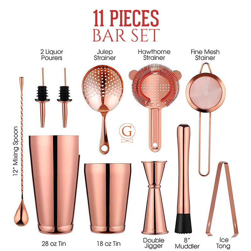 11 pieces Bar set + Free Shipping - Golden Age Bartending