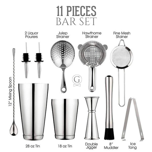 11 pieces Bar set + Free Shipping - Golden Age Bartending