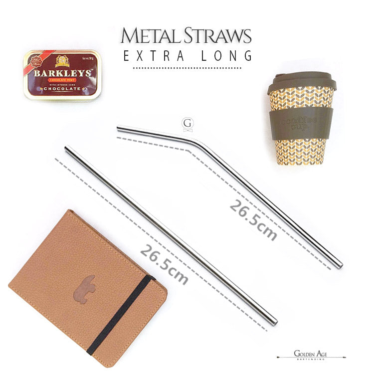 Metal Straws - XL - 26.5 cm - Golden Age Bartending